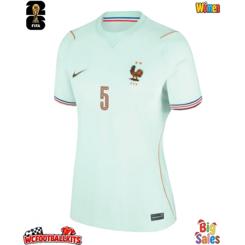 France Jules Kounde #5 Replica Away Stadium Shirt for Women World Cup 2026 Short Sleeve
